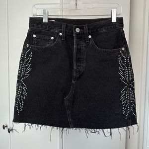 Levi’s Premium Studded Denim Mini Skirt